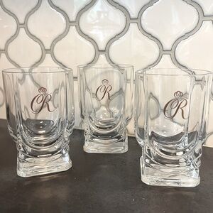 Vintage Crown Royal Whiskey Highball Glasses